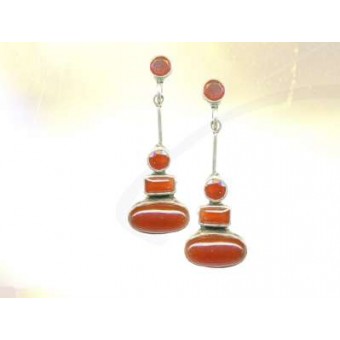 Boucles cornaline Boucles cornaline