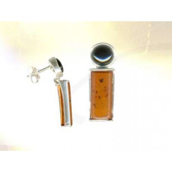 Boucles ambre et jais Boucles ambre et jais