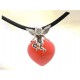 Angel and heart pendant