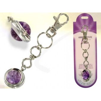 Bijou de sac ou porte-clés AMETHYSTE Bijou de sac ou porte-clés AMETHYSTE