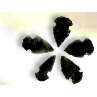 Black OBSIDIAN arrow head