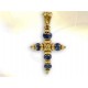 Gold and fine sapphire cross
