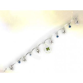 Bracelet pampille trèfle à 4 feuilles Bracelet pampille trèfle à 4 feuilles