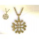 Gilded Occitan cross with chain