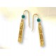 Vermeil and stone Atlantis earrings with hook wire fittings