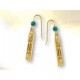 Boucles crochet atlante vermeil et pierre