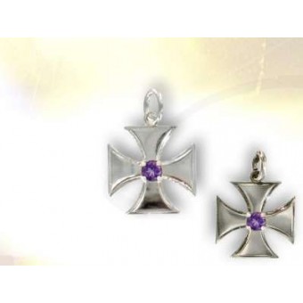 Croix Templière grand modèle Améthyste Croix Templière grand modèle Améthyste