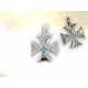 Blue Topaz Templar Cross - Large Model