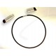 Collier cuir fermoir argent