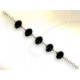 Bracelet argent  Onyx