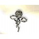 Rose-croix argent Grenat