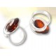 Modern designer amber ring