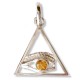 Pendentif  Triangle oeil citrine or