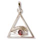 All-seeing eye in triangle masonic pendant