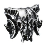 Bague crâne de Bélier argent