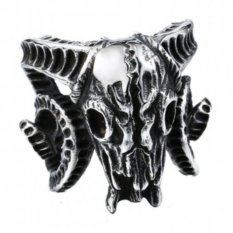 Bague crâne de Bélier argent Bague crâne de Bélier argent