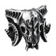 Bague crâne de Bélier argent